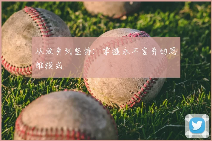 从放弃到坚持：掌握永不言弃的思维模式