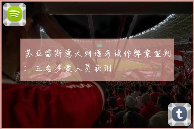 苏亚雷斯意大利语考试作弊案宣判：三名涉案人员获刑